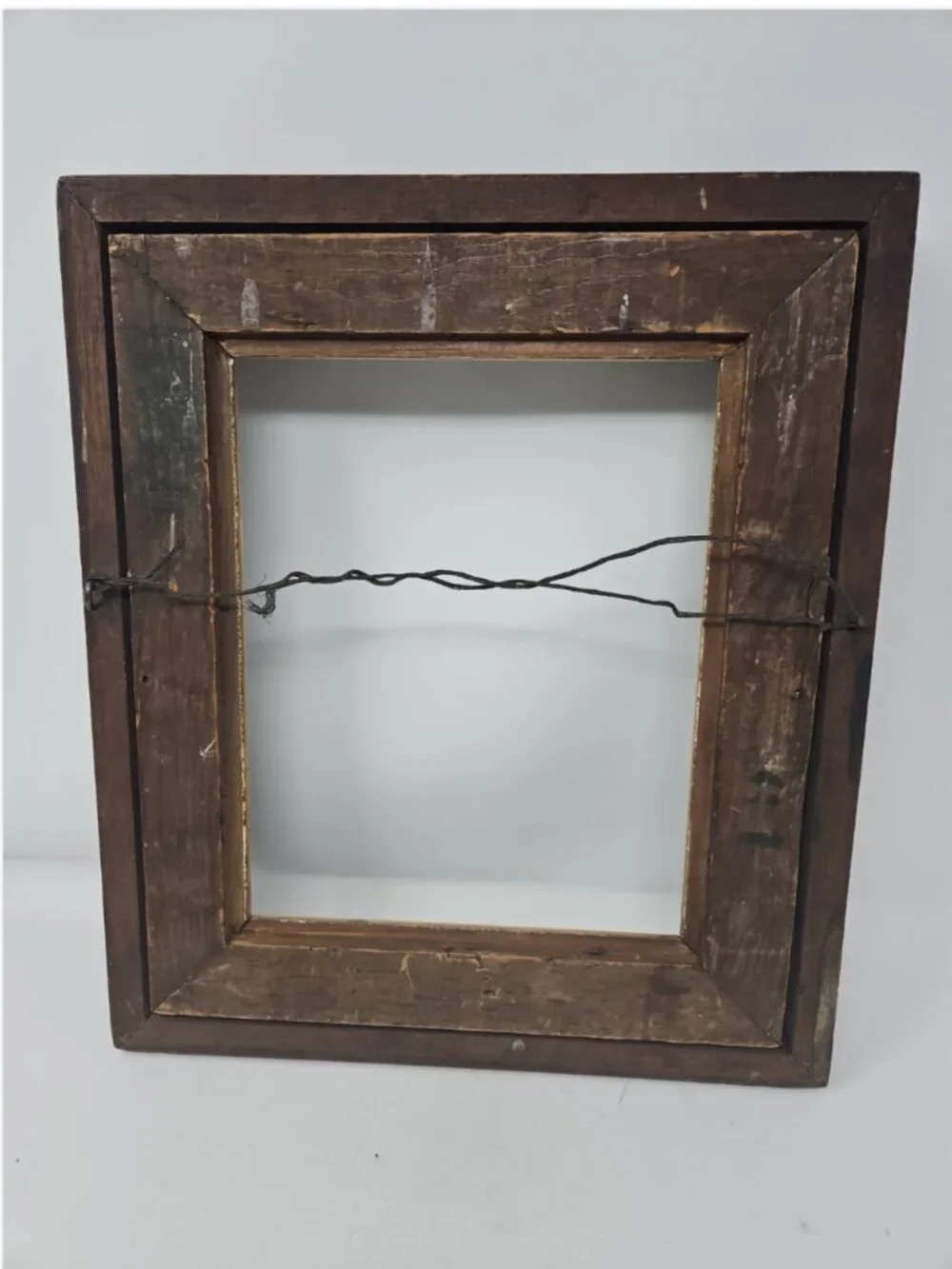 Antique 19th Century Victorian Eastlake Picture Frame Ebonized Wood Deep Cove